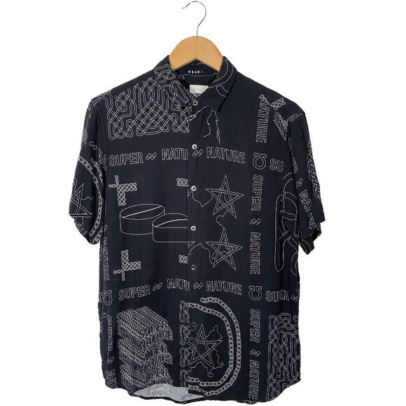 Ksubi Short-Sleeve Washed Super Nature Shirt Size S - Picture 1 of 6